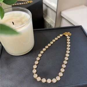 Gold and Silver Crystal Necklace